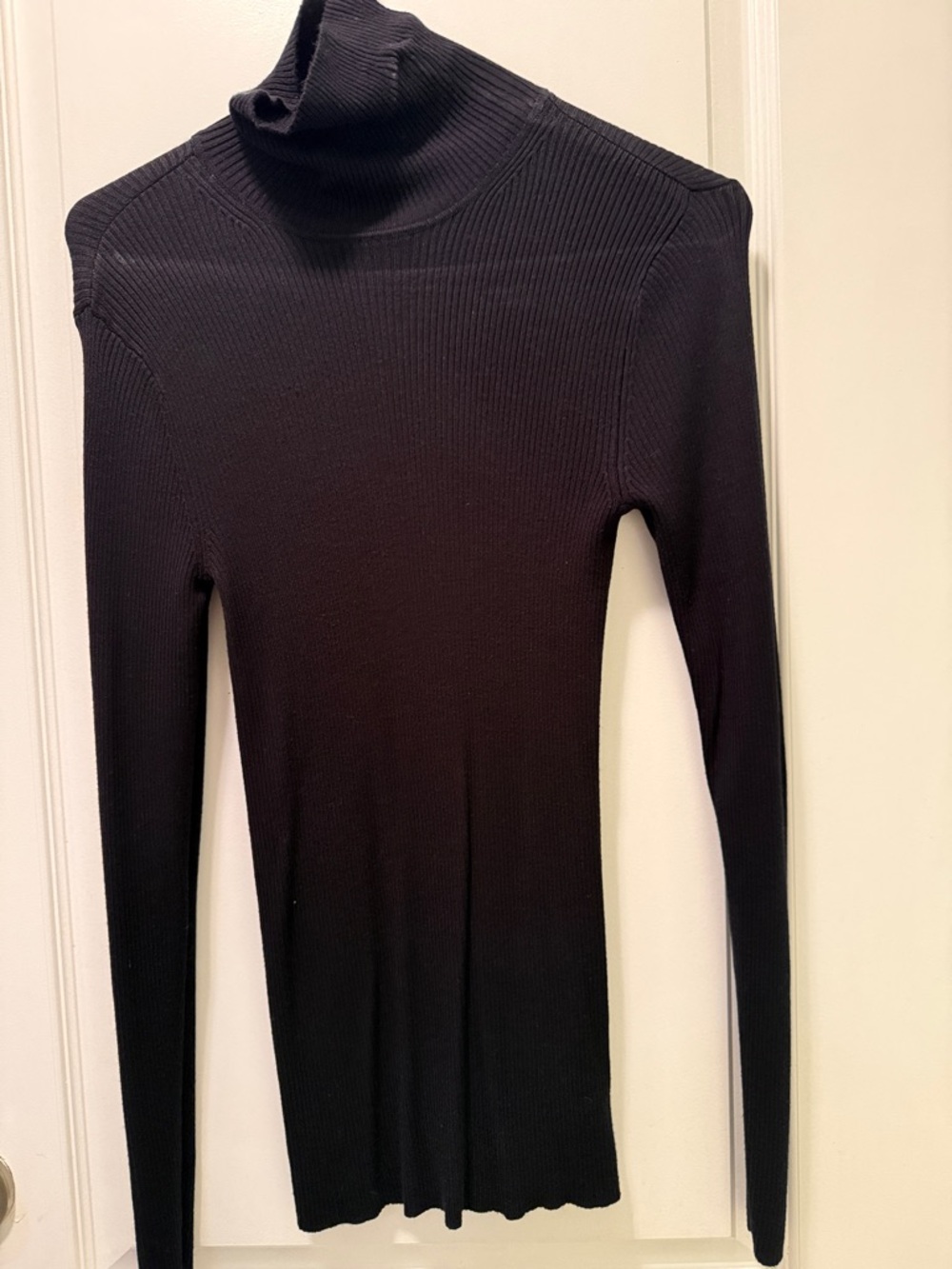 Express Black Ribbed Turtleneck Sweater